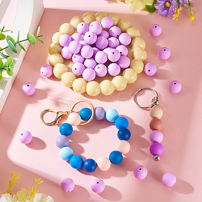 50Pcs Food Grade Eco-Friendly Silicone Beads SIL-TADJ0001-03C-1