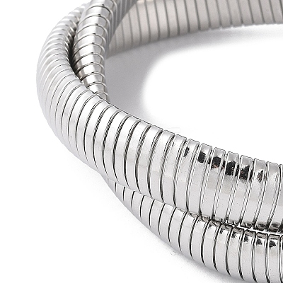 304 Stainless Steel Stretch Bracelets BJEW-A031-01H-P-1
