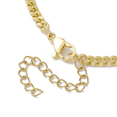Brass Curb Chain Necklaces NJEW-JN04747-1