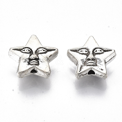 Tibetan Style Alloy Beads X-TIBE-R317-092AS-LF-1