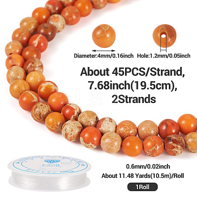 DIY Natural Regalite/Imperial Jasper/Sea Sediment Jasper Beads Bracelets  Making KIts DIY-TA0002-69B-1