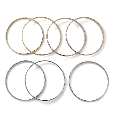 Fashion 201 Stainless Steel Bangle Sets BJEW-L664-024C-M-1-1