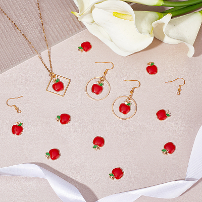 Apple Drop Earring Making Kit DIY-CA0003-77-1