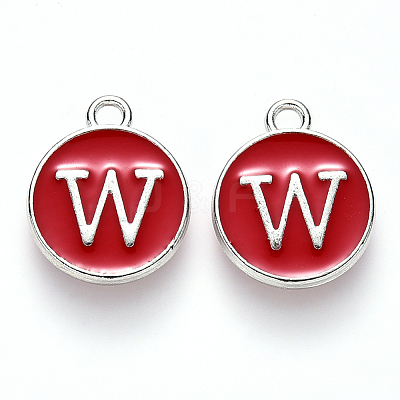 Platinum Plated Alloy Enamel Charms LS-ENAM-S118-03W-P-1