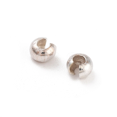 925 Sterling Silver Crimp Beads Cover STER-G027-27S-2.5mm-1