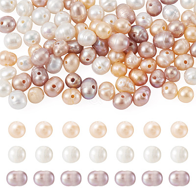 90Pcs 3 Colors Natural Cultured Freshwater Pearl Beads PEAR-TA0001-51-1