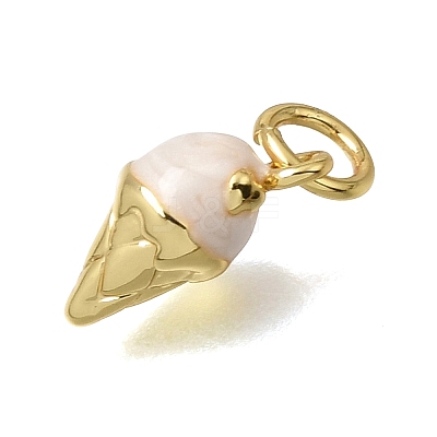 Brass Enamel Pendants KK-K427-15G-01-1