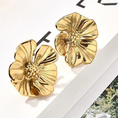 304 Stainless Steel Stud Earrings EJEW-H146-01G-1