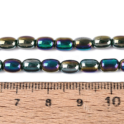 Electroplate Opaque Glass Beads Strands EGLA-Q132-03A-C04-1