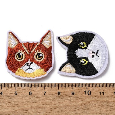 Polyester Embroidery Cloth Iron On/Sew On Patches DIY-U009-02-1