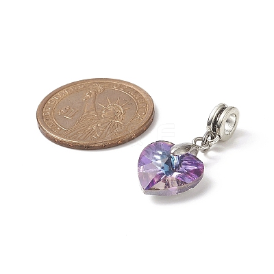 Glass European Dangle Charms PALLOY-TA00010-1
