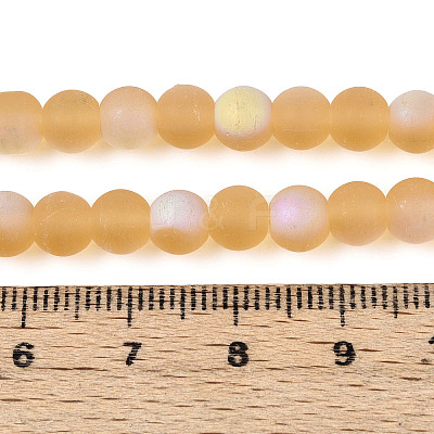Frosted Transparent Glass Beads Strands LS-GLAA-T032-T6mm-MBB08-1