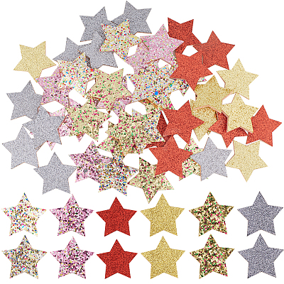 60Pcs 6 Colors PU Ornament Accessories DIY-GF0007-40-1