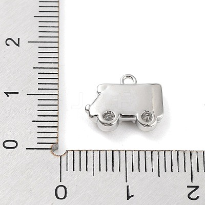 Brass Micro Pave Cubic Zirconia Pendants KK-K276-05P-1
