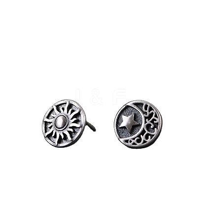 Alloy & 201 Stainless Steel Stud Earrings WGE2607-01-1