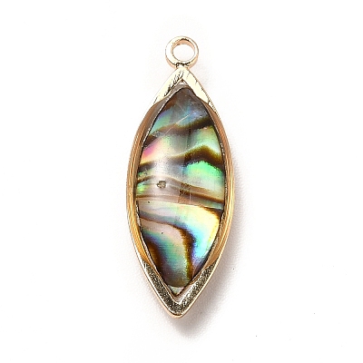 Brass Enamel Pendants KK-K252-10G-02-1