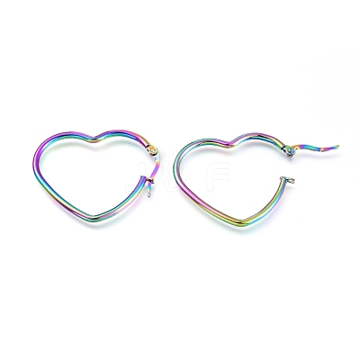 201 Stainless Steel Hoop Earrings EJEW-A052-12D-M-1