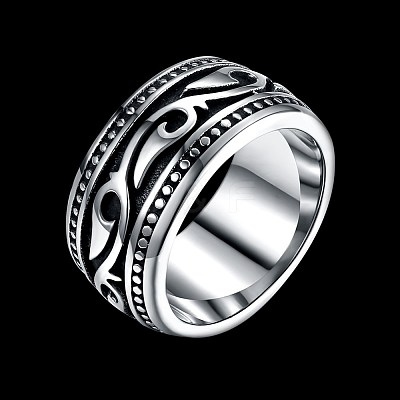 Men's Stainless Steel Finger Rings RJEW-BB29955-11-1