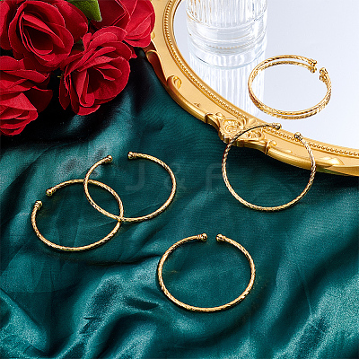 5Pcs Alloy Open Cuff Bangles BJEW-SC0001-69-1