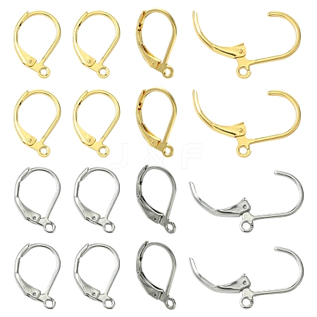 40Pcs 2 Colors 304 Stainless Steel Leverback Earring Findings STAS-FS0001-69-1
