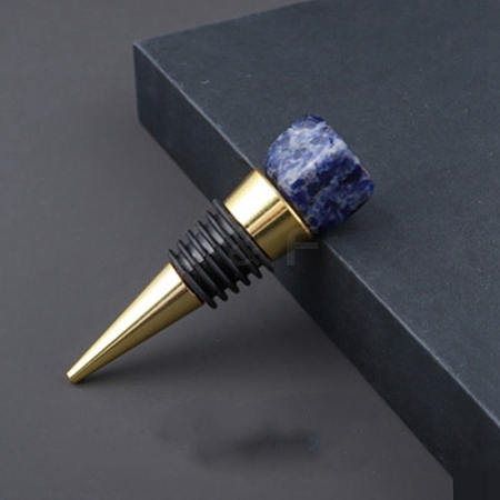 Natural Lapis Lazuli Red Wine Stoppers PW-WG26592-11-1