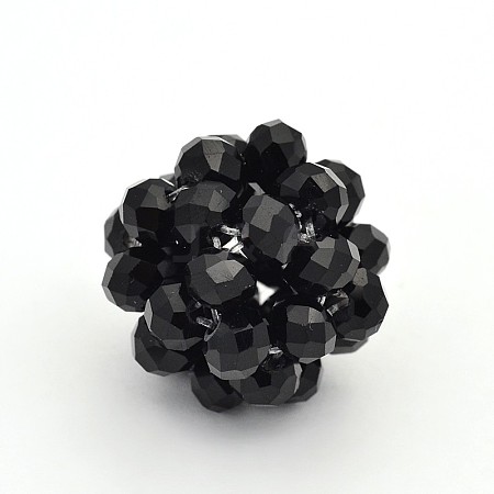 Glass Crystal Round Woven Beads GLAA-A034-10mm-A08-1