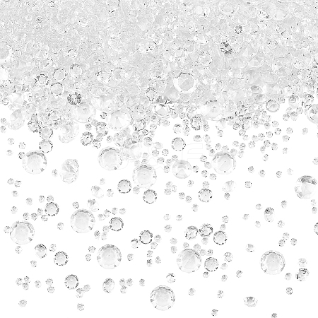 6300Pcs Acrylic Rhinestone Pointed Back Cabochons GACR-SP0001-03D-1
