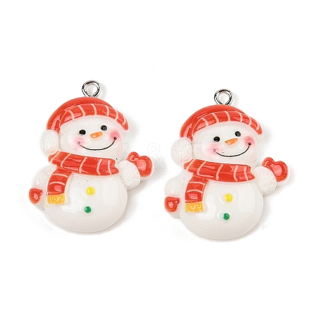 Christmas Theme Opaque Resin Pendants RESI-S08-06A-1