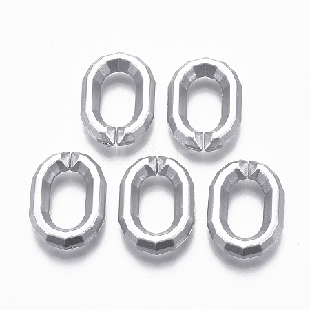 Spray Painted CCB Plastic Linking Rings LS-CCB-R104-15-03-1
