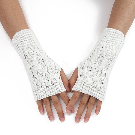 Acrylic Fiber Yarn Knitting Fingerless Gloves COHT-PW0002-10A-1