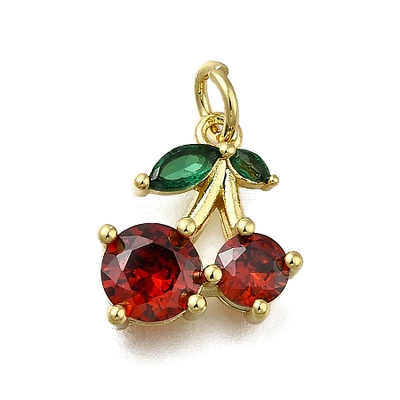 Brass Micro Pave Clear Cubic Zirconia Pendants X-ZIRC-I070-080G-1