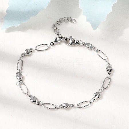 304 Stainless Steel Link Bracelets BJEW-A044-03C-P-1