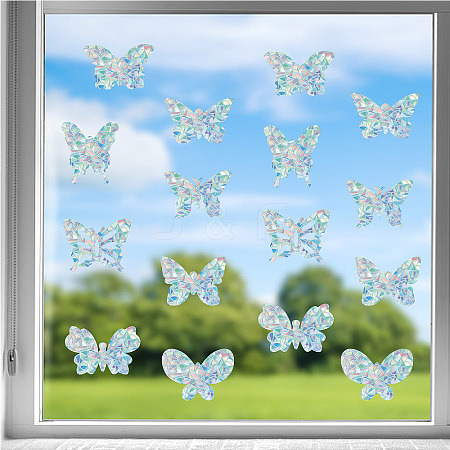 Waterproof PVC Colored Laser Stained Window Film Static Stickers DIY-WH0314-085-1