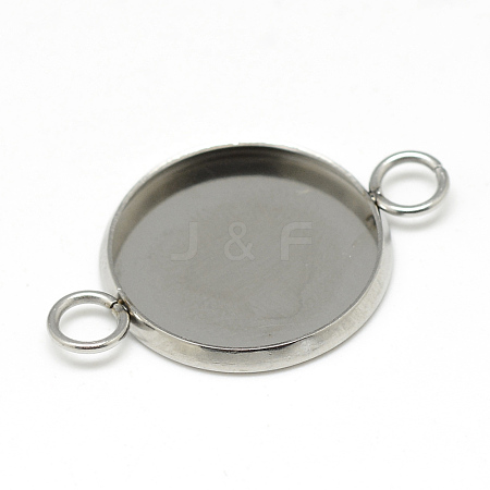 304 Stainless Steel Cabochon Connector Settings X-STAS-T008-135-1