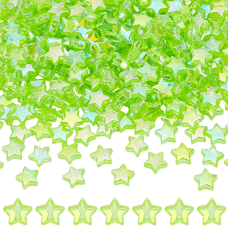 300Pcs Eco-Friendly Transparent Acrylic Beads OACR-SC0001-68B-1