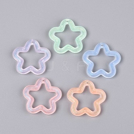 Transparent Luminous Acrylic Pendants TACR-T007-12-1