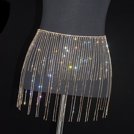 Full Crystal Rhinestone Tassel Skirt Body Chains WGA3B2D-11-1