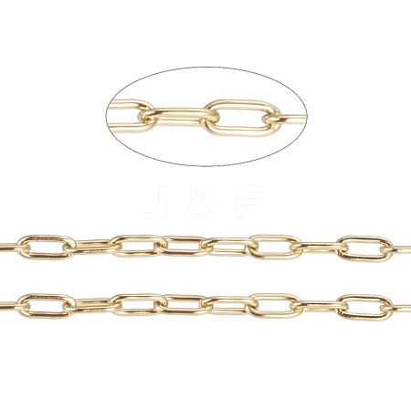 3.28 Feet Ion Plating(IP) 304 Stainless Steel Paperclip Chains X-CHS-F010-01A-G-1