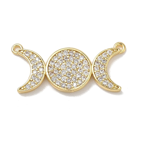 Brass Micro Pave Clear Cubic Zirconia Pendants KK-A300-10A-G-1
