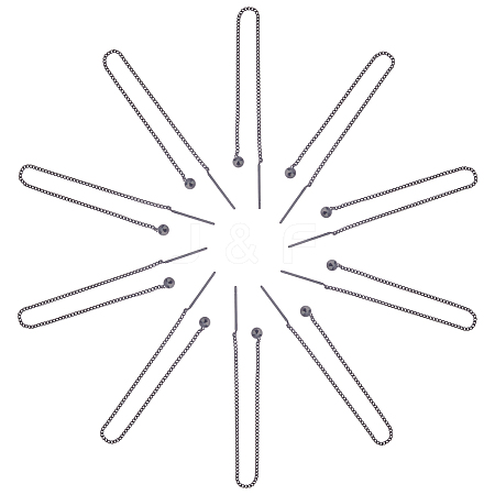 10Pcs 304 Stainless Steel Ear Thread EJEW-UN0002-02-1