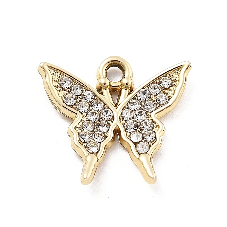 Alloy Rhinestone Pendants FIND-U026-25A-G-1