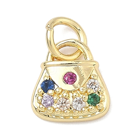 Brass Micro Pave Cubic Zirconia Pendants LS-KK-K417-17G-1