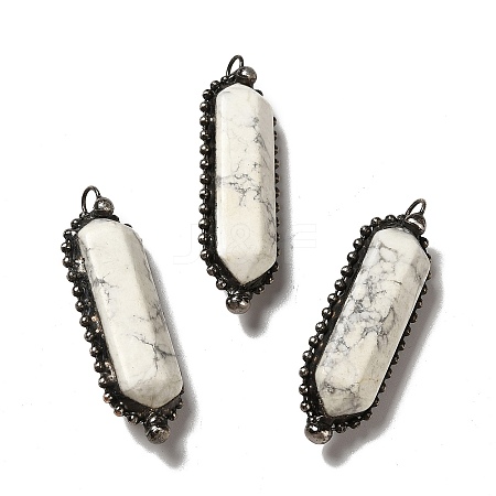 Natural Howlite Big Pointed Pendants G-F731-05G-1