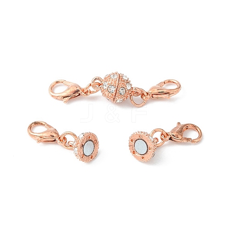 1Pc Alloy Crystal Rhinestone Magnetic Clasps ALRI-YW0001-11RG-1