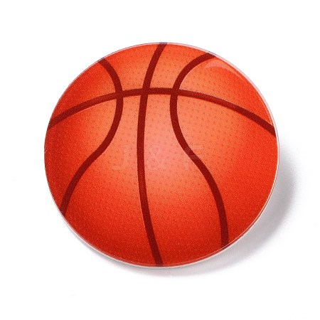 Basketball Acrylic Safety Brooch JEWB-D009-06P-1