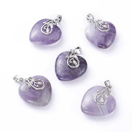 Natural Amethyst Pendants G-G807-C04-1