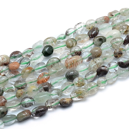 Natural Lodolite Quartz Beads Strands G-L550A-07-1