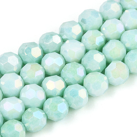 Anti-Tarnish Electroplate Glass Beads Strands EGLA-T021-6mm-15-11-1