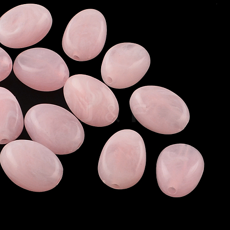 Oval Imitation Gemstone Acrylic Beads OACR-R052-27-1
