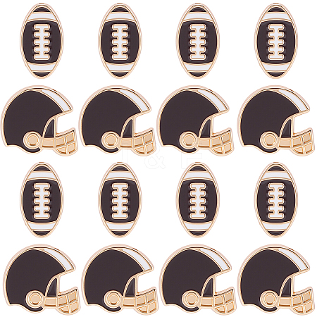 20Pcs 2 Styles Alloy Enamel Beads ENAM-SC0008-24A-1
